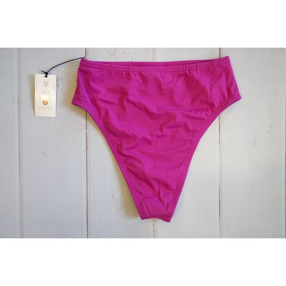 Shade & Shore Purple High Waist Extra Cheeky Bikini Bottom - Size XS, NWT - Picture 5 of 5